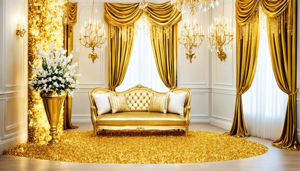 gold glitter decor