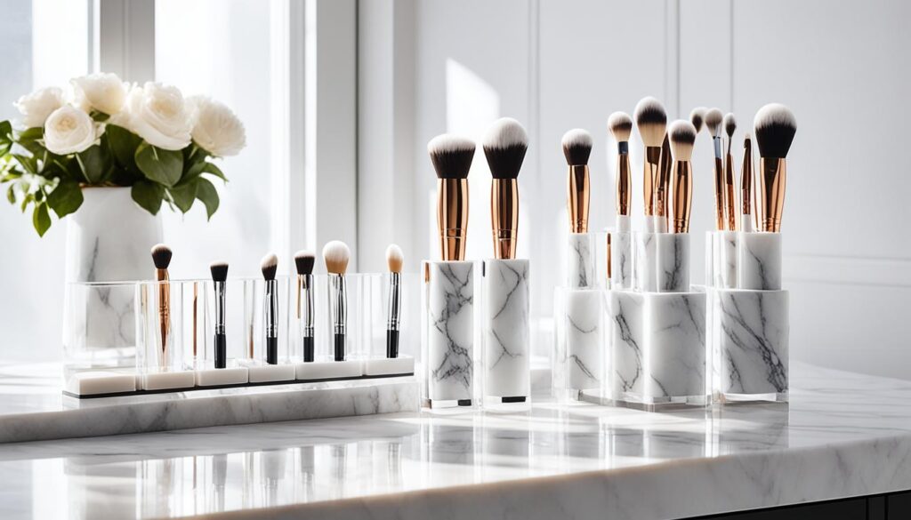 makeup brush holder countertop