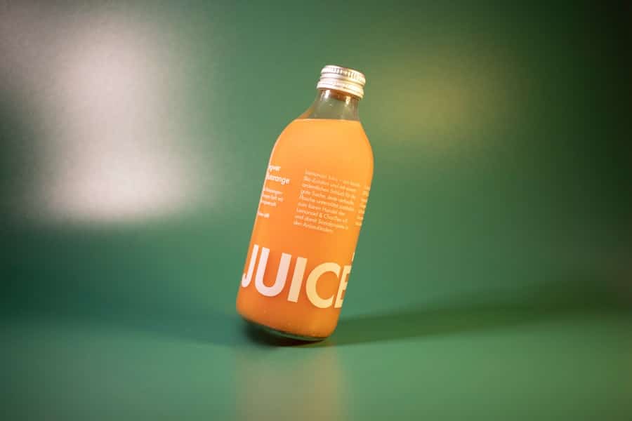 Photo Beet juice bottle